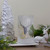 10" Deer, Pine and Snowflakes Hand Painted Flameless Glass Christmas Candle Holder